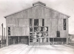 Sketch of a Nelson County Barn by Carlton Abbott, FAIA