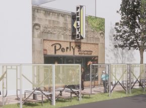 Imagined outdoor seating at Richmond area restaurant Perlys