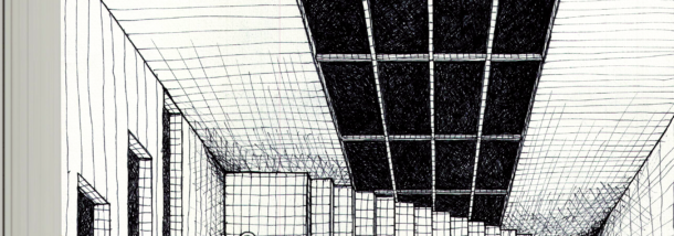 Staircases sketch by Marium Rahman Assoc. AIA