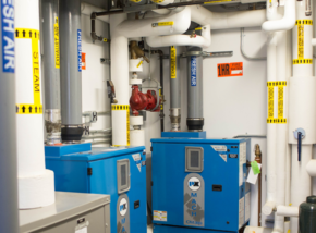 photograph of mechanical, electrical, and plumbing (MEP) systems