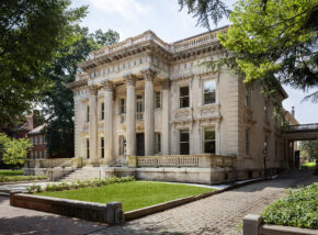 The front exterior of the Scott House