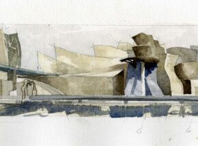 Tom Kerns Watercolor - Bilbao