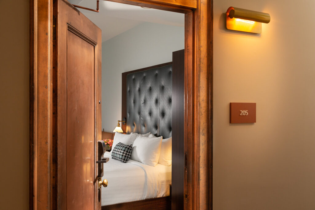 Liberty Trust Hotel, View into Guest Room with Restored Copper Clad Door and Trim