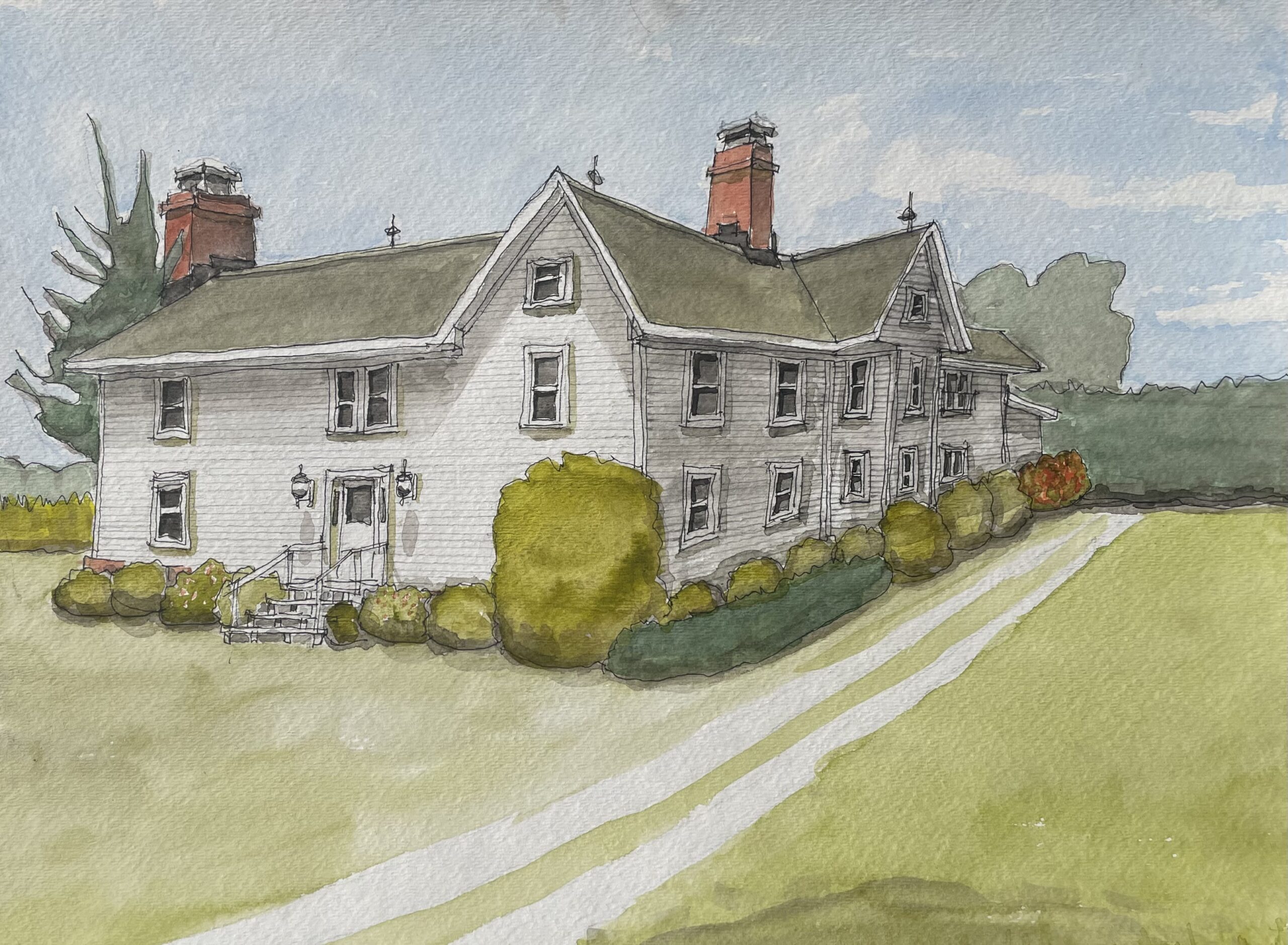 Sketches: Farmhouse, Eastern Shore, Virginia